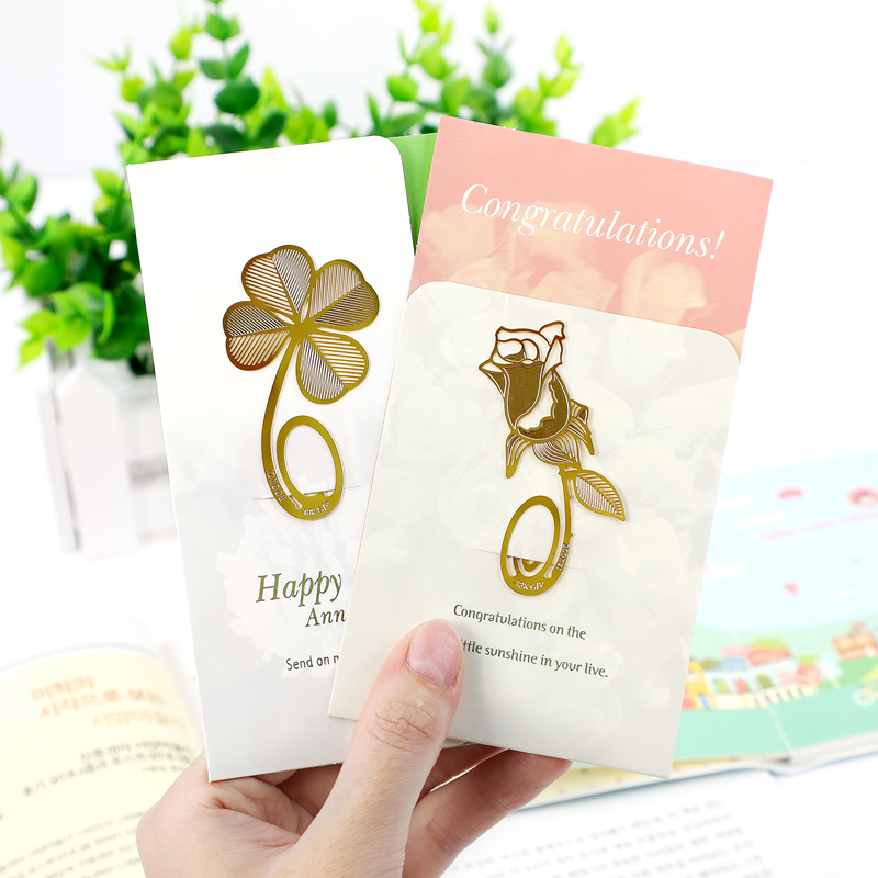 韩国正品bookfriends镀金属18k精致祝福纪念生日书签含卡片礼物在类目 电子词典/电纸书/文化用品, 纸张本册, 书签中 - 来自Buy2taobao.com提供专业的淘宝代购服务