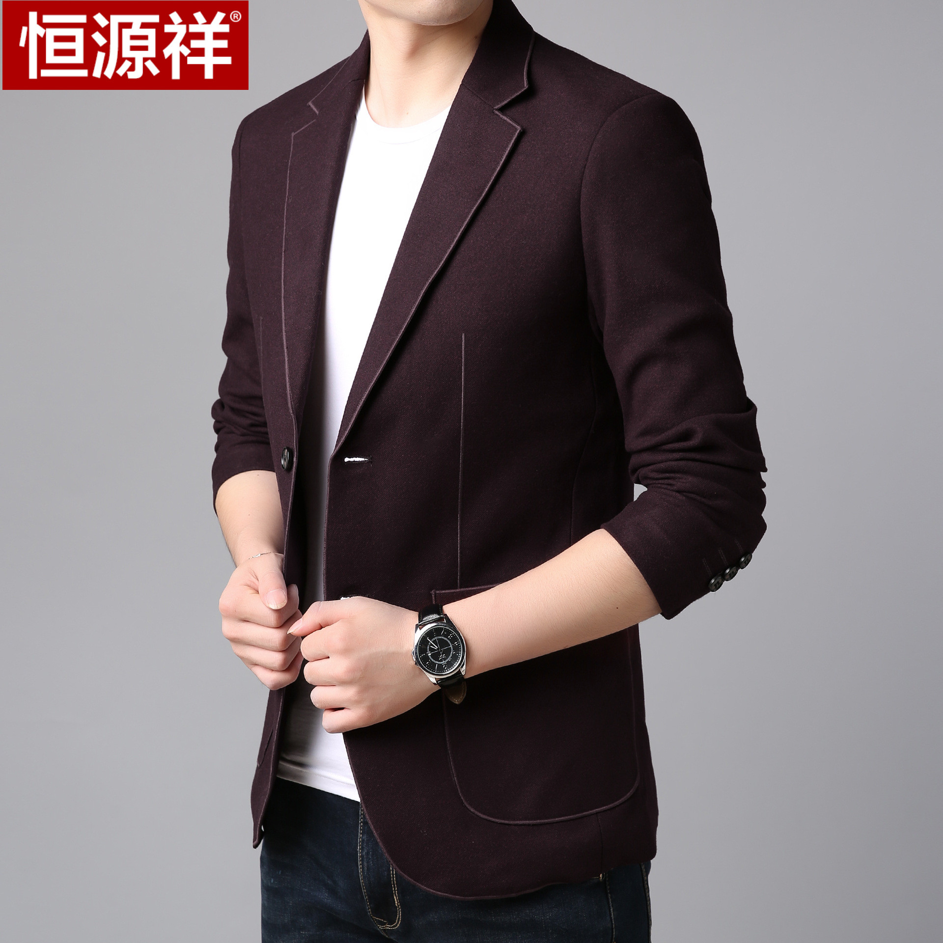 Only high-end products 2019 Youth coat Autumn man 's suit Thin section Small suit Self cultivation middle age men's wearin the Play mode/Anime/Periphery/cos/Board games , Cartoon/Animation around , Anime T-Shirt/Shoes/Clothing category - from Buy2taobao.com to provide professional Taobao agent buy service
