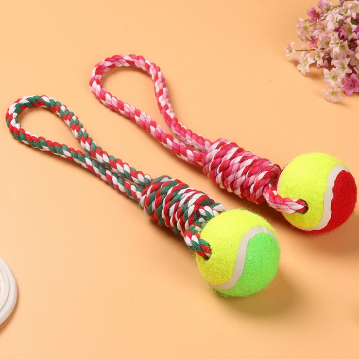 Cotton rope toy portable Cotton rope Tennis Dogs Molar Toys Teddy Golden Retriever Pet Suppliesin the Pet/Pet food and supplies , Cat/Dog Toys , Rubber Ball/Ball Toys category - from Buy2taobao.com to provide professional Taobao agent buy service