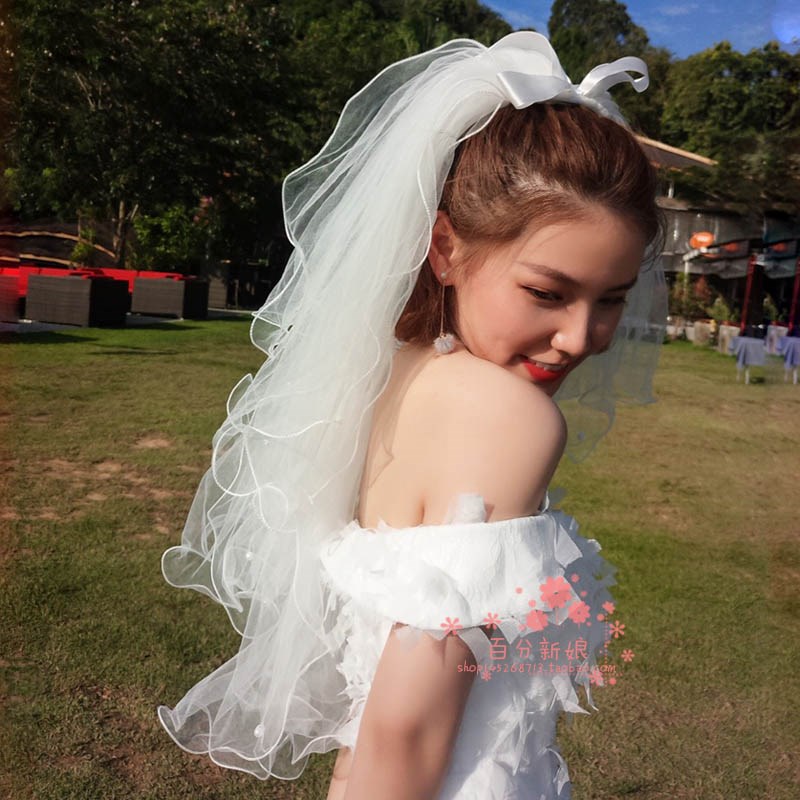 新款新娘头纱韩式短款多层蓬蓬头纱超仙结婚婚纱头纱头饰旅行拍照|msdalam kategori Aksesori/Belt kulit/Hat/Muffler, aksesori pakaian perkahwinan, Veil - dari Buy2taobao.com untuk memberikan perkhidmatan ejen Taobao profesional membeli