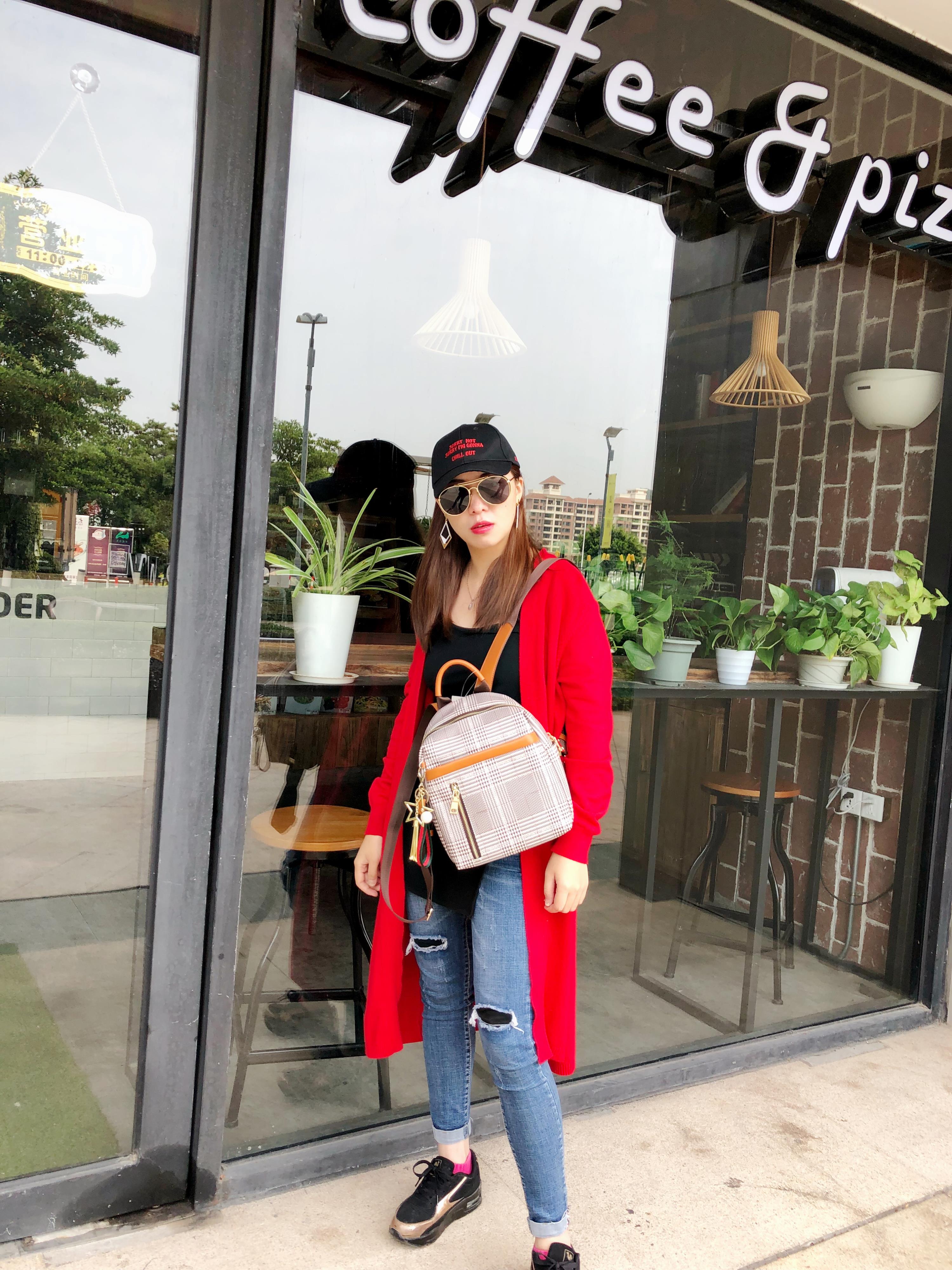 2019新款女包明星同款双肩包格子系列欧美风时尚休闲背包两用潮包|ruв категории Сумки, рюкзак - от Buy2taobao.com для оказания профессиональной услуги покупки агента Taobao