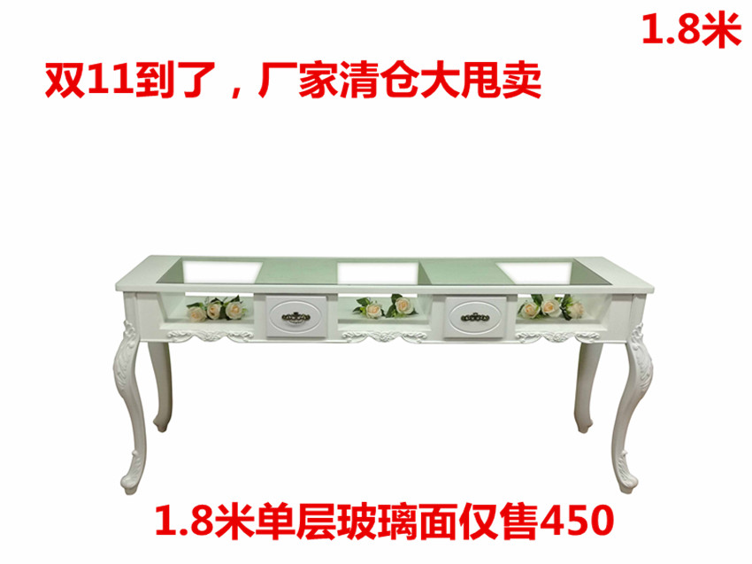 欧式烤漆双层玻璃面美甲桌子单人双人三人双层修甲台美甲店工作台在类目 商业/办公家具, 发廊/美容家具, 美甲台中 - 来自Buy2taobao.com提供专业的淘宝代购服务