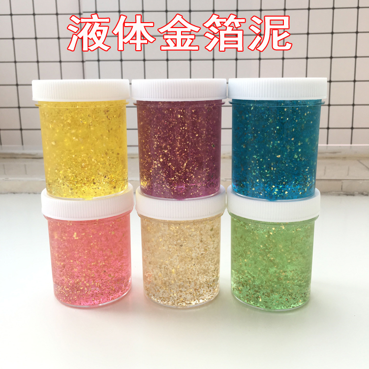 Gold foil liquid Glass bounce transparent plasticene colour Blistering Explosion 120mlin the Toy/Childs/Puzzle/Building block/Model , Choi mud/Clay/Fimo clay , Choi mud/Plasticine category - from Buy2taobao.com to provide professional Taobao agent buy service