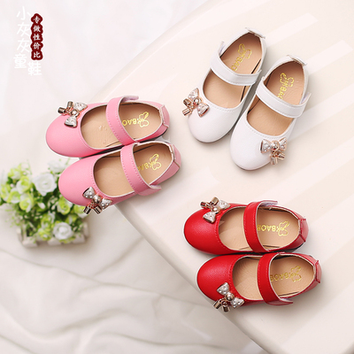 儿童公主鞋宝宝单鞋小女孩童鞋豆豆鞋2018新款童单鞋春秋女童皮鞋