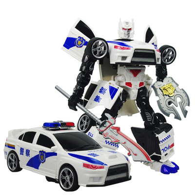 变形玩具金刚变身汽车机器人正版模型儿童玩具小男孩警车3-6-8岁9