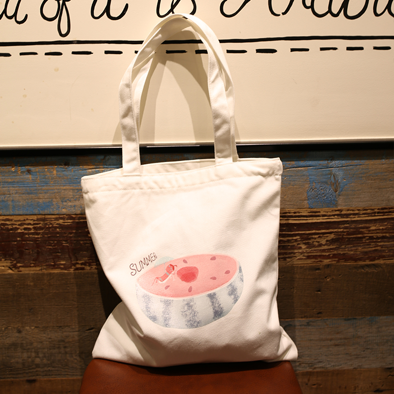summer cool and refreshing watermelon Like a breath of fresh air fashion printing zipper One shoulder Canvas bag College wind Ladies Canvas bag Female bagin the Storage consolidation , Home Storage appliances , Pouch , Lunch Bags category - from Buy2taobao.com to provide professional Taobao agent buy service