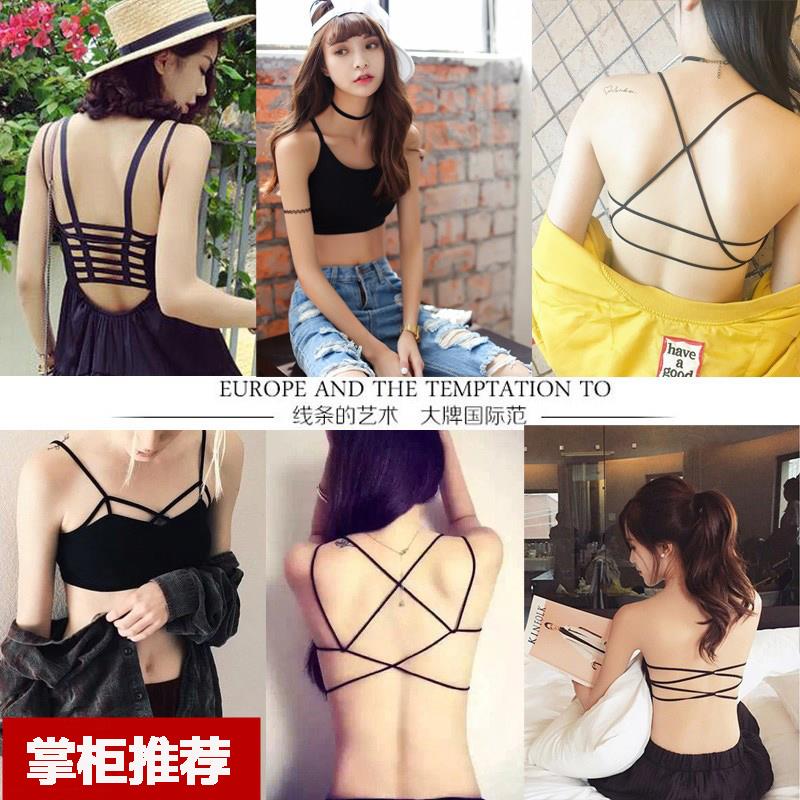 聚拢小吊带细带精致短款背后裹胸美背交叉带抹胸内衣性感单肩绑带|ruв категории Женская одежда, Топика - от Buy2taobao.com для оказания профессиональной услуги покупки агента Taobao