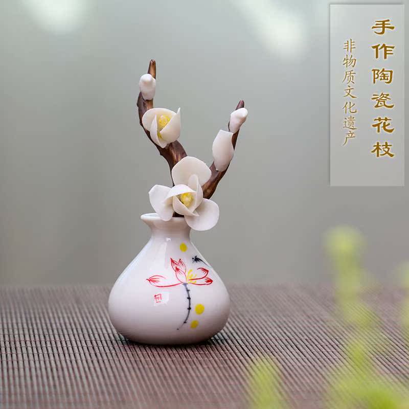 疯抢迷你型陶瓷手工瓶水培花插茶宠茶台配件小花器桌面花朵小摆件在类目 家居饰品, 摆件中 - 来自Buy2taobao.com提供专业的淘宝代购服务