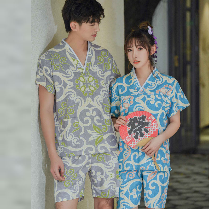 汗蒸服女款100%纯棉桑拿服男大码浴衣按摩服全棉韩版可爱情侣装夏|ruв категории начало ежедневно, полотенце/полотенце/халат, баня юбка/халат/халат - от Buy2taobao.com для оказания профессиональной услуги покупки агента Taobao
