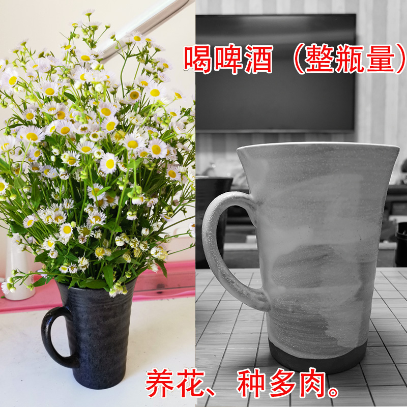 复古粗陶手柄啤酒杯水杯茶杯马克杯大容量手绘手工黑陶种多肉养花|ruв категории посуда, кубок/кубок/чайник, кружка - от Buy2taobao.com для оказания профессиональной услуги покупки агента Taobao