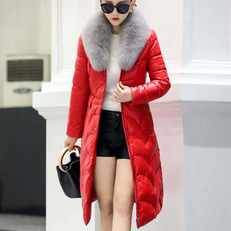 Haining leather clothing Women's wear have more cash than can be accounted for Overknee Korean Edition Self cultivation Show thin Down Jackets Fox Wool coat winter new patternin the Women's clothing/Boutique , Middle-aged women category - from Buy2taobao.com to provide professional Taobao agent buy service