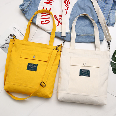 2018新款帆布包女单肩韩版ins斜跨包ulzzang学生简约百搭大容量包