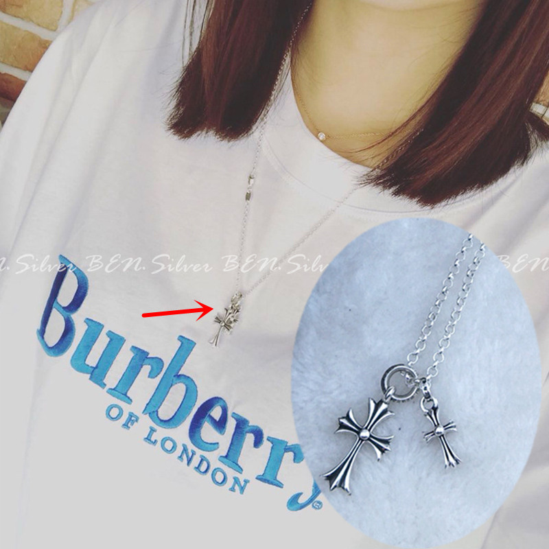 Fashion trends GD JJ Same item CH Size Cross Necklace Pendants 925 Silver medieval personalityin the Accessories/Fashion Jewelry, Necklace category - from Buy2taobao.com to provide professional Taobao agent buy service