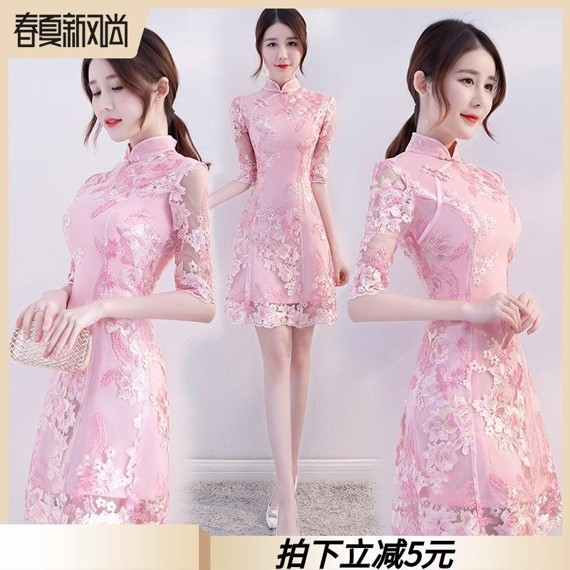 春款改良式春夏改版夏天年轻款旗袍裙超紧身连衣裙显高超薄中国风在类目 女装/女士精品, 婚纱/旗袍/礼服, 旗袍中 - 来自Buy2taobao.com提供专业的淘宝代购服务