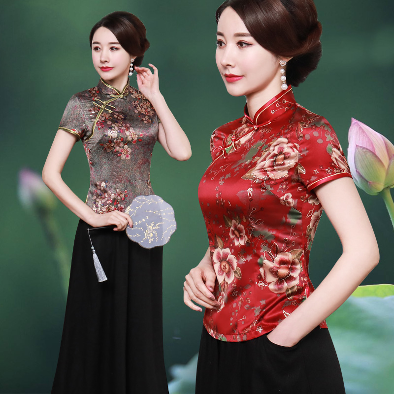 Retro cheongsam jacket monolayer silk Chinese style Nation grace Show thin summer Short sleeved jacket have cash less than that is registered in the accounts 5XLin the Women's clothing/Boutique , Costume/National costume/Stage costumes , Costume/Chinese clothing , Jacket category - from Buy2taobao.com to provide professional Taobao agent buy service