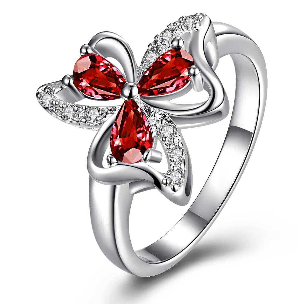 New Lady Women's Sweet 3 Leaves Zircon Silver Plated Finger在类目 生活电器, 其它生活家电, 其它日用家电中 - 来自Buy2taobao.com提供专业的淘宝代购服务