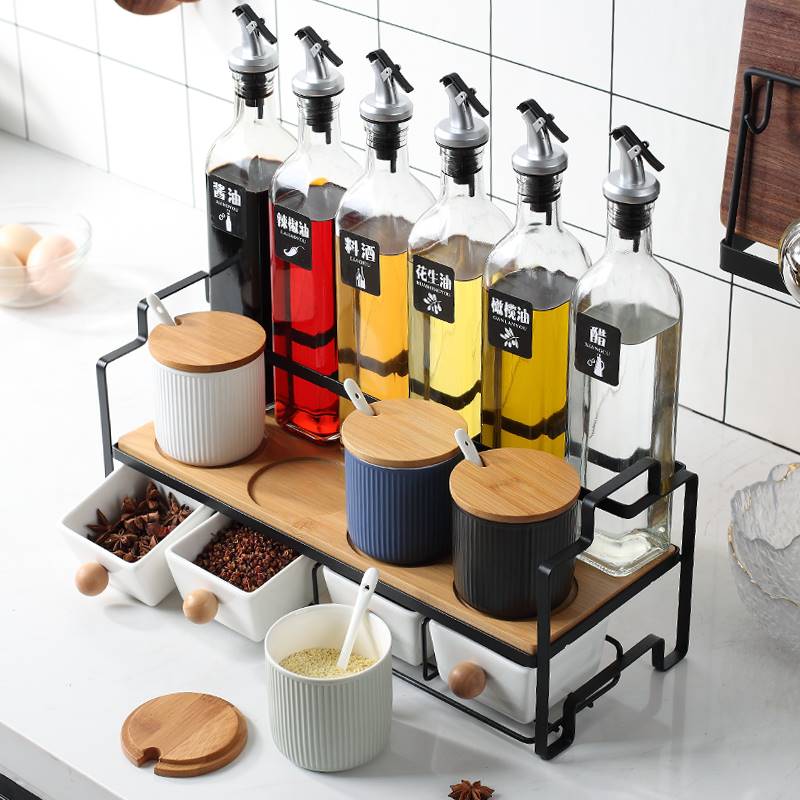 American style Seasoning Box Cruet suit household combination ceramics Glass Soy sauce Oil pot Bottle Kitchenin the Kitchen/Cooking utensils , Kitchen Gadgets/Kitchen storage , Storage jars/Kitchen storage containers , Seasoning bottles  category - from Buy2taobao.com to provide professional Taobao agent buy service