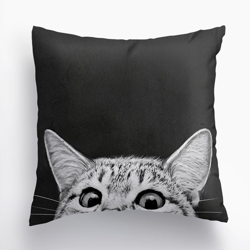 summer lovely Kitty Two-sided Pillows Northern Europe Pillowcase ins sofa Lumbar pillow Backrest pad fashion Popularin the Home Fabric , Pillow/Pillow  category - from Buy2taobao.com to provide professional Taobao agent buy service