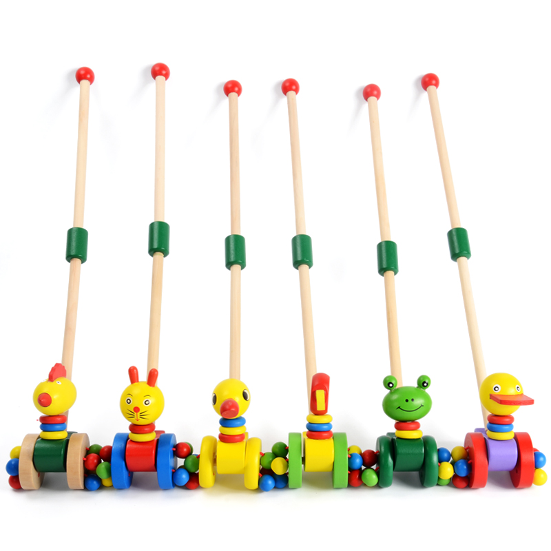 woodiness animal Push Baby children Single pole Walker baby 1 years of age 2 Toys Childin the Toy/Childs/Puzzle/Building block/Model , Children crawl/Toddler/Fitness , Push toddler toys category - from Buy2taobao.com to provide professional Taobao agent buy service