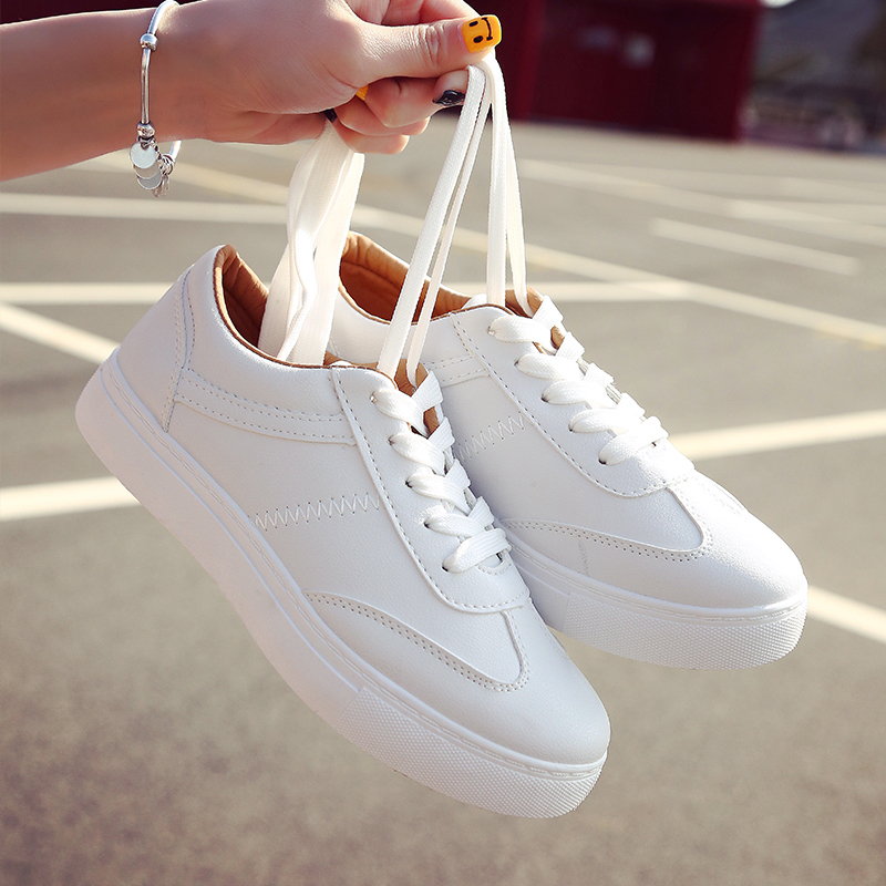 2018 summer new pattern Frenum White shoes Women's Shoes Korean Edition Versatile leisure time White shoes student Flat bottom white skate shoesin the Women's Shoes, Canvas shoes category - from Buy2taobao.com to provide professional Taobao agent buy service