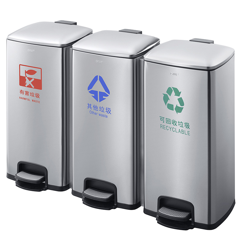 环保分类垃圾桶不锈钢室内两三四双桶脚踏式带盖商用脚踩大号有盖|ruв категории семья/личные чистящие средства, домашнюю работу/слово уборка посуды, мусор/мусор рама, мусор - от Buy2taobao.com для оказания профессиональной услуги покупки агента Taobao