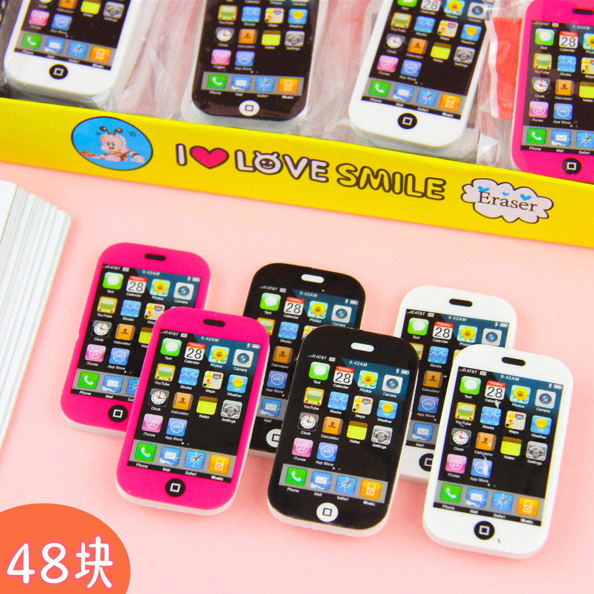48块装小学生儿童创意橡皮擦素描铅笔擦得干净手机造型大橡皮大号批发不留痕的美术文具学生笔象像皮檫奖品|msdalam kategori Kamus elektronik/buku kertas elektronik/alat tulis, bekalan sekolah setiap hari, pemadam - dari Buy2taobao.com untuk memberikan perkhidmatan ejen Taobao profesional membeli