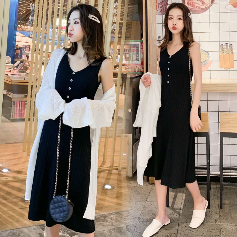 时尚孕妇装夏装连衣裙胖mm无袖背心裙长款V领显瘦吊带裙睡裙200斤|ruв категории Всё для беременных и кормящих, материнство, подтяжки/жилет - от Buy2taobao.com для оказания профессиональной услуги покупки агента Taobao