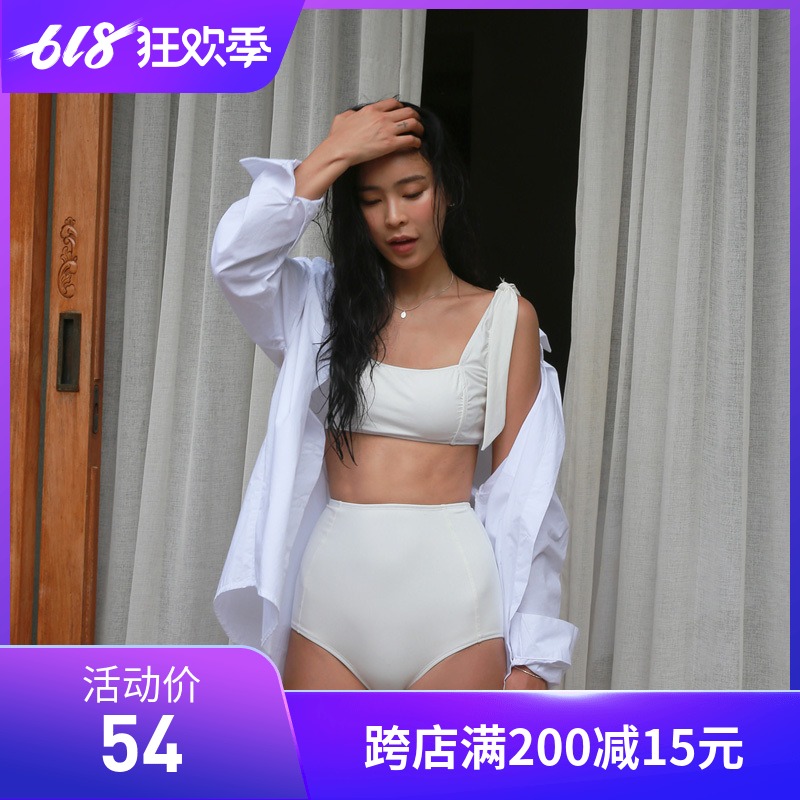 泳衣女韩国网红性感抹胸小胸聚拢分体高腰显瘦小清新泡温泉游泳装在类目 运动/瑜伽/健身/球迷用品, 游泳, 分体泳衣中 - 来自Buy2taobao.com提供专业的淘宝代购服务