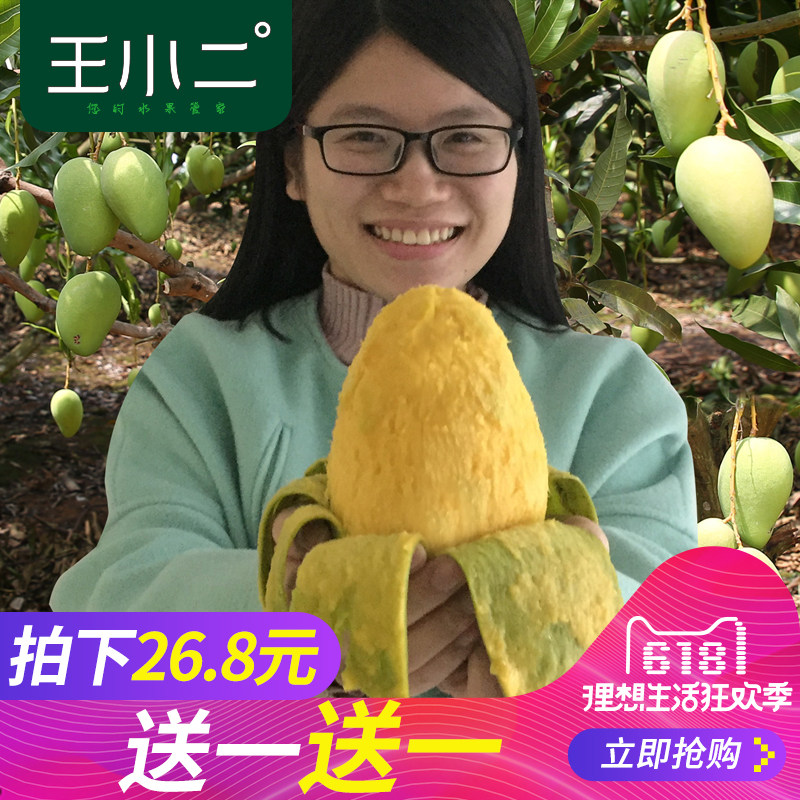 王小二 越南进口芒果玉芒 新鲜水果批发包邮当季采摘应季时令忙果