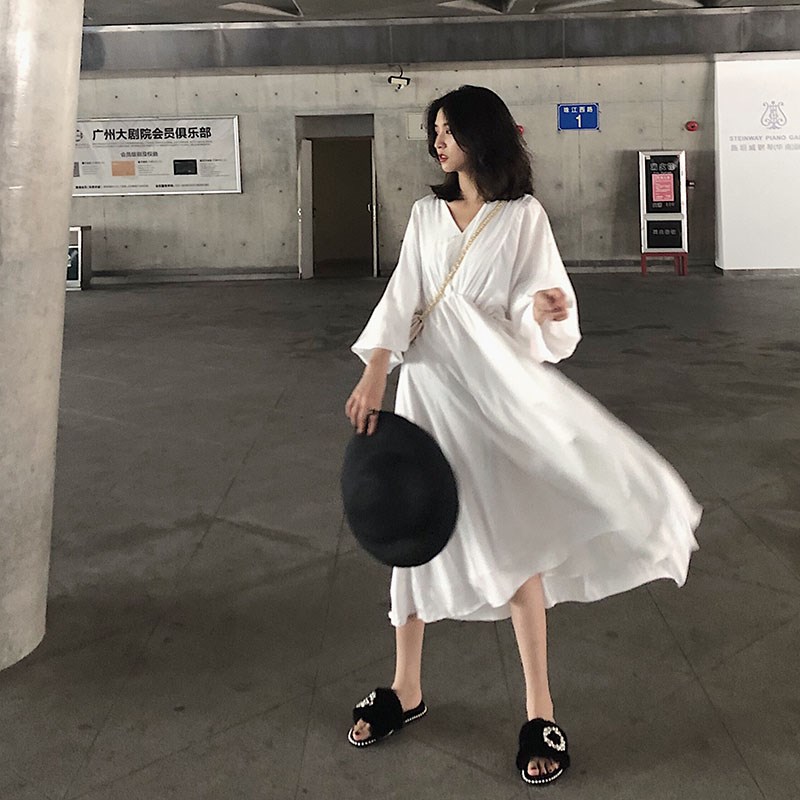 Leftovers Cold skirt Retro Hong Kong flavor Summer wear 2019 new pattern Popular white chic Shirt dressin the 3C Digital Accessories, Electronic components market , Electronic component , Other components category - from Buy2taobao.com to provide professional Taobao agent buy service