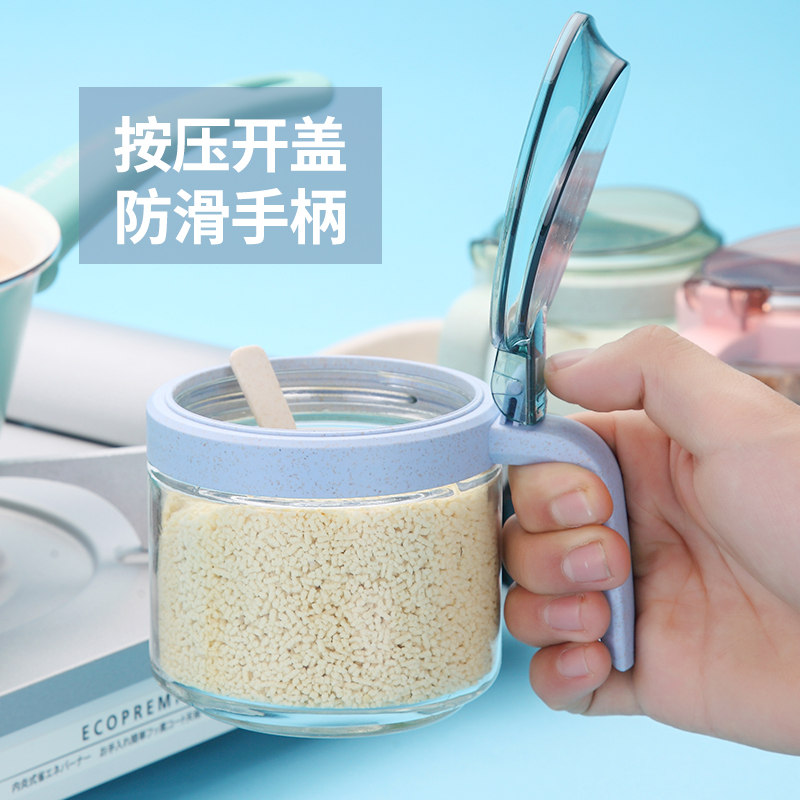 麦元素玻璃调料罐调料盒套装调味瓶罐糖调味盒盐罐厨房味精佐料盒|ruв категории кухня/посуда, кухонный Гаджет/кухня хранения, тарного хранения/кухня хранения посуды, приправы бутылки - от Buy2taobao.com для оказания профессиональной услуги покупки агента Taobao