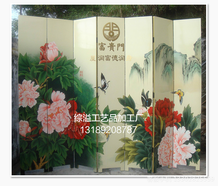 屏风 全手工彩绘牡丹花屏风 中式古典漆画屏风 家居客厅大堂屏风在类目 商业/办公家具, 办公家具, 屏风隔断, 办公屏风/隔断中 - 来自Buy2taobao.com提供专业的淘宝代购服务