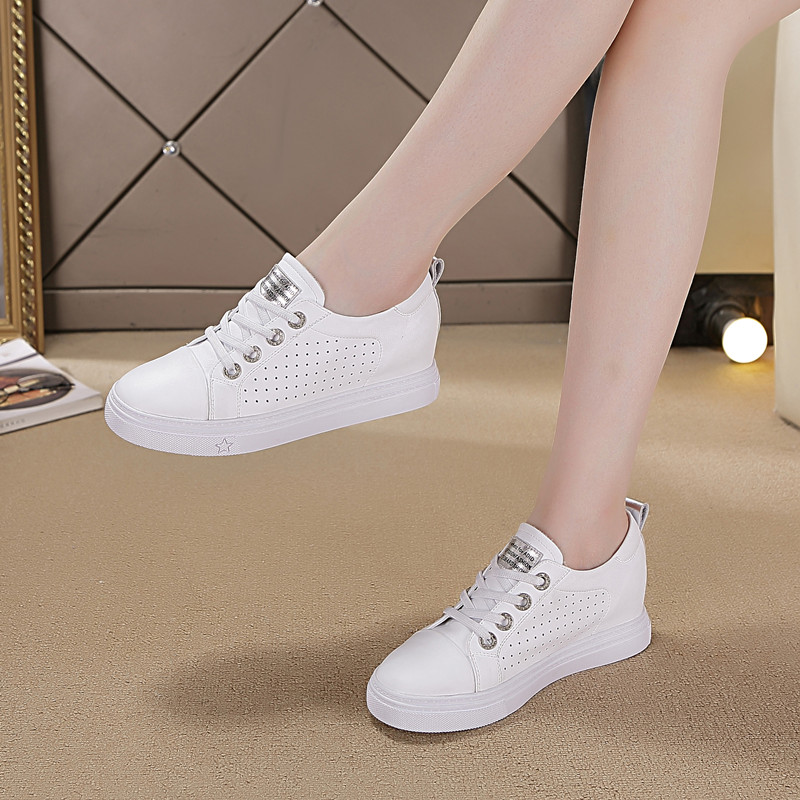 genuine leather The increase in Women's Shoes Korean Edition Versatile Single shoes 2019 Spring and summer new pattern Casual shoes Walking shoes run gym shoesin the Women's Shoes, Low shoes category - from Buy2taobao.com to provide professional Taobao agent buy service