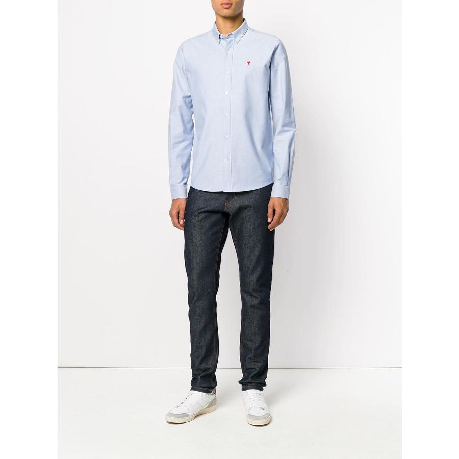 UK Shopping AMI Alexandre Mattiussi heart-shaped Friend Button- shirt 2019 manin the Men's clothing, Shirt category - from Buy2taobao.com to provide professional Taobao agent buy service
