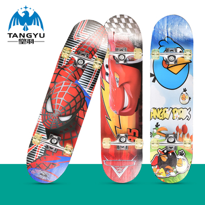 儿童四轮滑板车  双面卡通滑板 双翘滑板 代步滑板 初学滑板送包