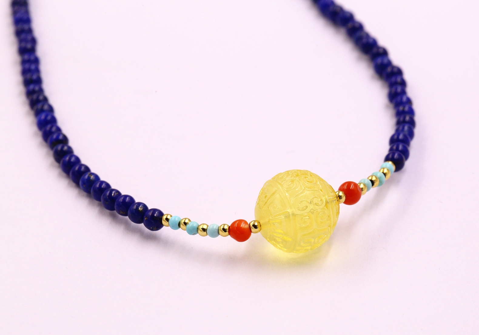 金珀转运珠青金项链 M0258|msdalam kategori Aksesori/Barang Kemas Fesyen, kalung - dari Buy2taobao.com untuk memberikan perkhidmatan ejen Taobao profesional membeli