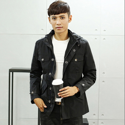 男士外套春秋韩版修身2018新款秋季潮流风衣休闲青年男装帅气夹克