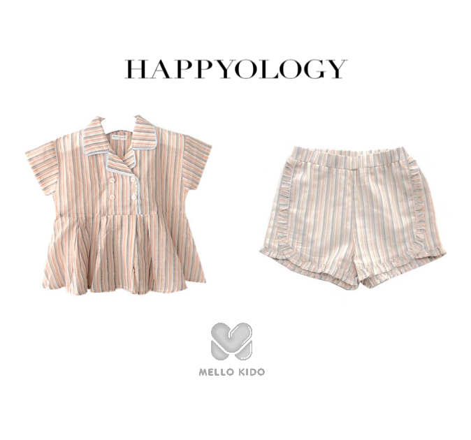 Mello Kido ღ HAPPYOLOGY 条纹款式小裙摆衬衫 条纹款舒服短裤在类目 童装/婴儿装/亲子装, 衬衫中 - 来自Buy2taobao.com提供专业的淘宝代购服务
