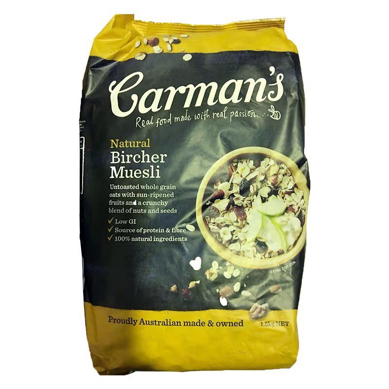 Carman's 澳洲营养早餐麦片 天然水果/坚果混合麦片 1.5kg*2袋价|msdalam kategori kopi/oatmeal/Dibancuh ke dalam teh, Lotus root kanji/oatmeal/minuman Chong, Dibancuh ke dalam teh, bijirin - dari Buy2taobao.com untuk memberikan perkhidmatan ejen Taobao profesional membeli