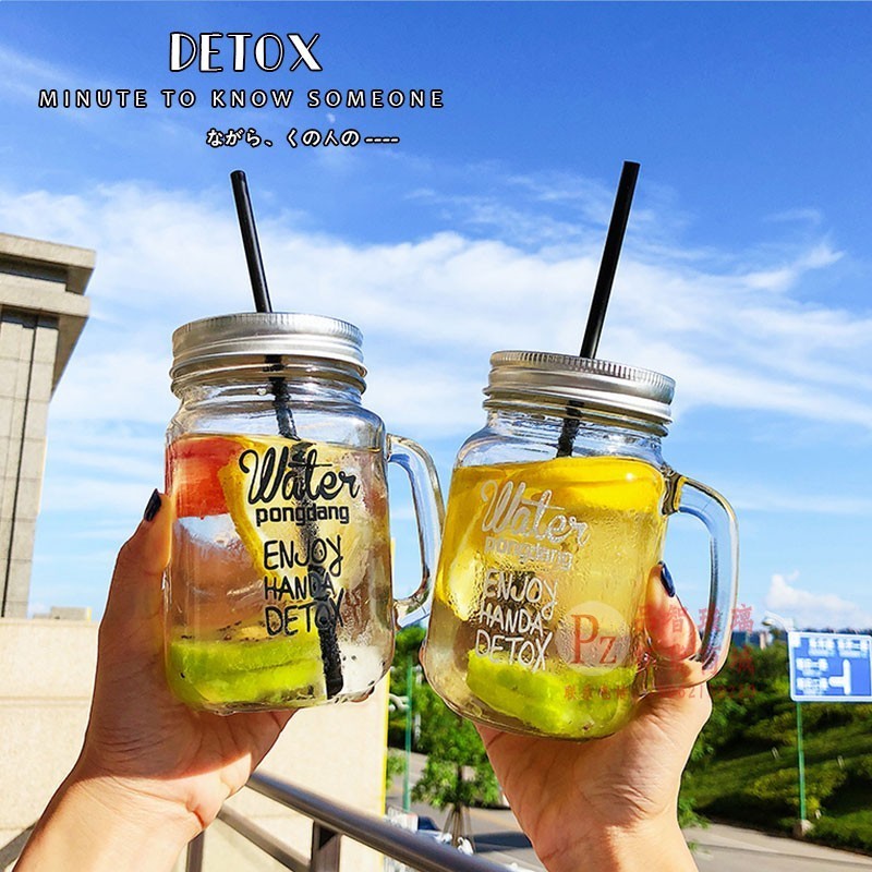 抖音网红水杯吸管夏季创意女学生水果茶杯ins风玻璃杯子冷饮杯|ruв категории посуда, кубок/кубок/чайник, стакан - от Buy2taobao.com для оказания профессиональной услуги покупки агента Taobao
