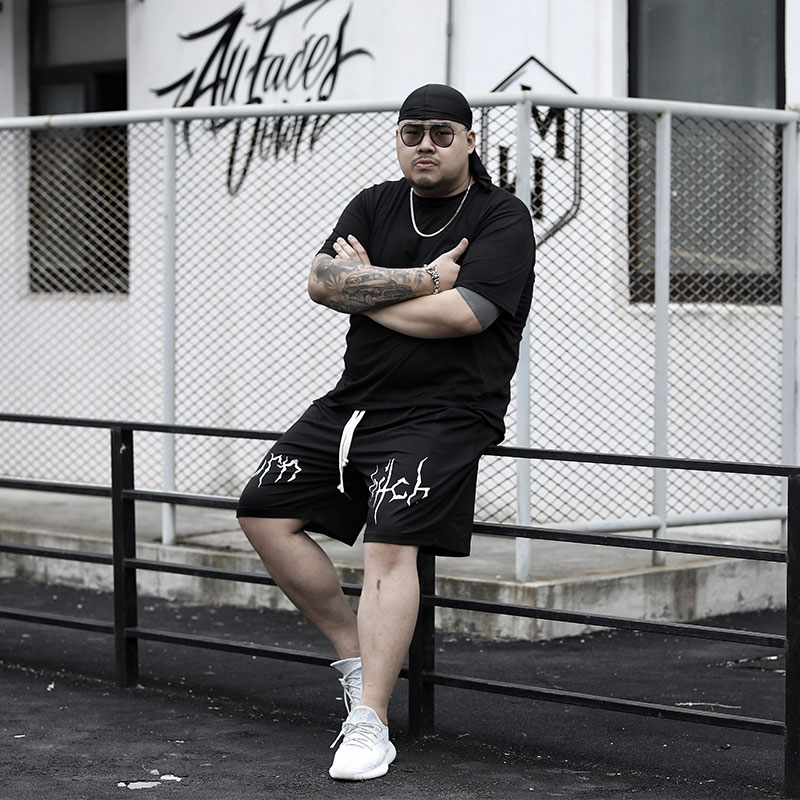 Moriyama Large men's wear motion Hip hop Big pants Elastic force handsome street fashion Five point pants enlarge Slacksin the Men's clothing, Casual pants category - from Buy2taobao.com to provide professional Taobao agent buy service