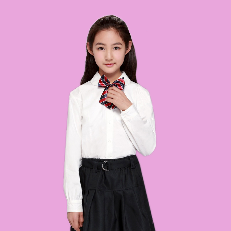 girl white shirt Long sleeve T-shirts Solid Girl student CUHK pure cotton show shirt children school uniformin the Children/Baby/Family fitted , Shirt category - from Buy2taobao.com to provide professional Taobao agent buy service