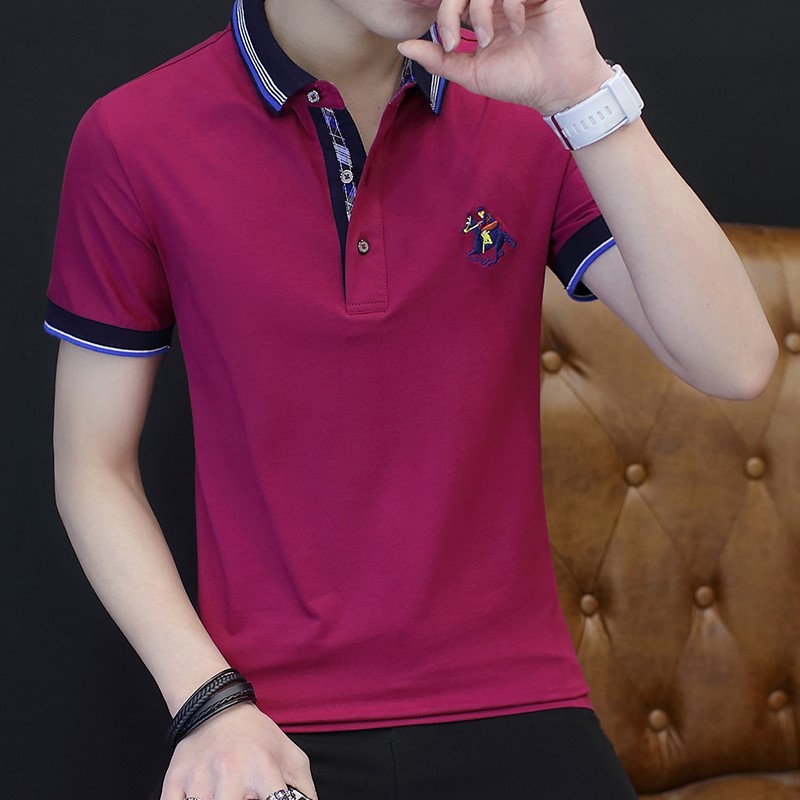 Mercerized cotton T-shirt Short sleeved Shirt collar Korean Edition Trend Paul POLO Sweater 2019 summer Thin section man jacketin the Men's clothing, Polo Shirts category - from Buy2taobao.com to provide professional Taobao agent buy service
