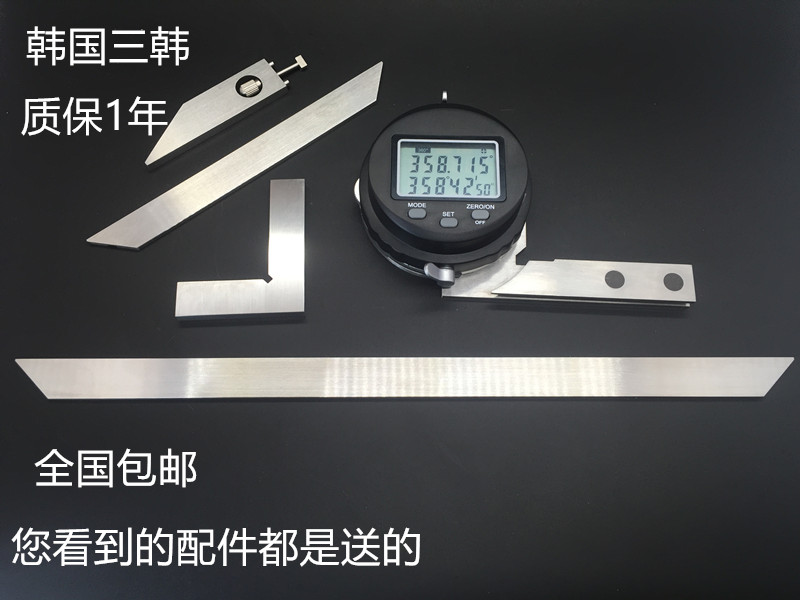 韩国三韩数显万能角度尺0~360°不锈钢尺配校准直角尺150 300尺长|msdalam kategori perkakasan/alat, Alat-alat tangan, mengukur Tools, Square - dari Buy2taobao.com untuk memberikan perkhidmatan ejen Taobao profesional membeli