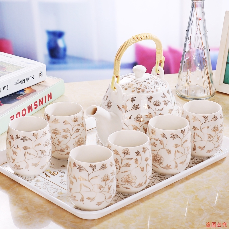 Teapot Ceramic tea set suit household Modern minimalist teacup a living room Drink plenty of water teacup Office Teain the Tableware , Tea set , Tea package category - from Buy2taobao.com to provide professional Taobao agent buy service