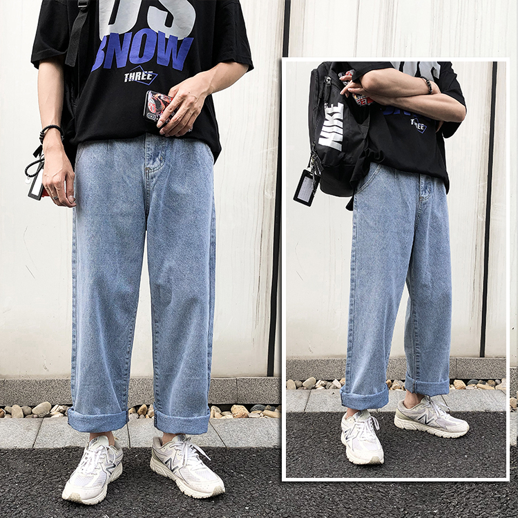 Cadiban 2019 Popular Jeans Ninth pants summer trousers Versatile Trend handsome Diddyin the Men's clothing, Jeans category - from Buy2taobao.com to provide professional Taobao agent buy service