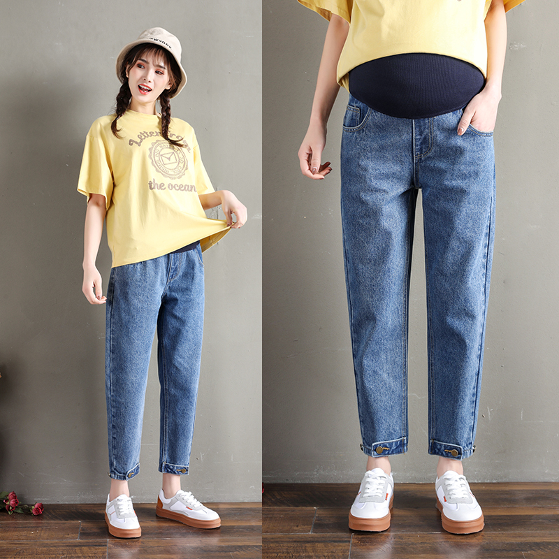 pregnant woman Jeans Korean Edition Show thin Easy Broad leg Straight trousers Diddy radish Nine points Maternity Pants spring clothes Chao Main the Maternity/Maternal supplies/Nutrition , Maternity Pants/Prop belly pants, Pregnant bloomers category - from Buy2taobao.com to provide professional Taobao agent buy service