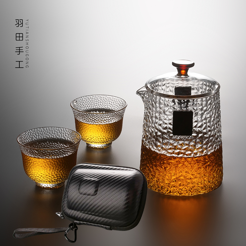 羽田 旅行茶具套装便携式包一壶两杯玻璃茶器功夫户外随身泡茶壶|ruв категории посуда, чайный сервиз, кунг - Фу, чайный сервиз - от Buy2taobao.com для оказания профессиональной услуги покупки агента Taobao