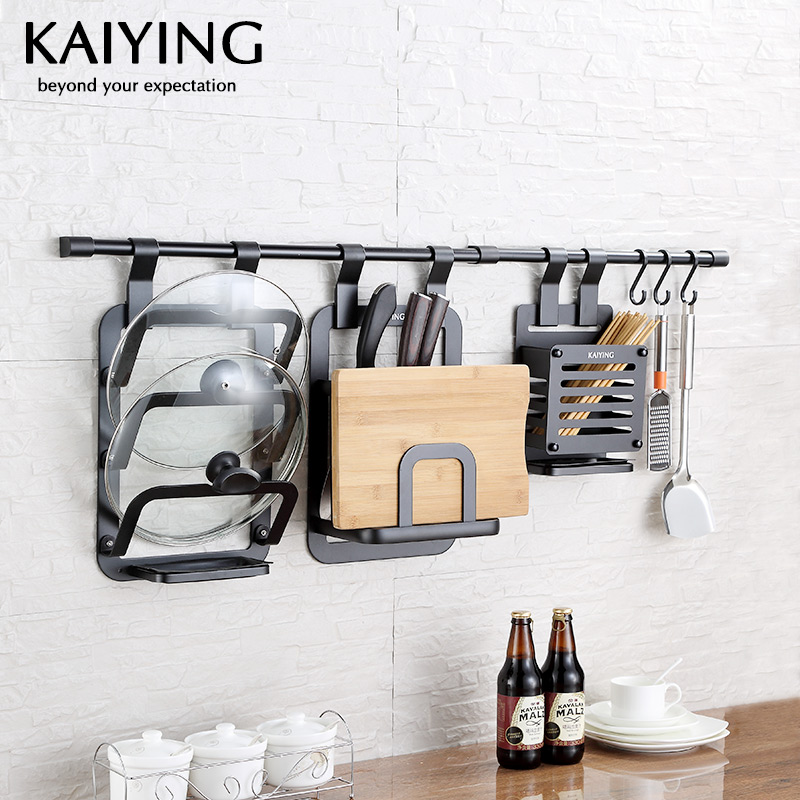 Kay Eagle Free punch Space aluminum kitchen Shelf wall Wall hanging Tool carrier Pot cover rack Kitchen accessories Suspenderin the Decoration main material , Kitchen , Kitchen accessories , Shelf category - from Buy2taobao.com to provide professional Taobao agent buy service