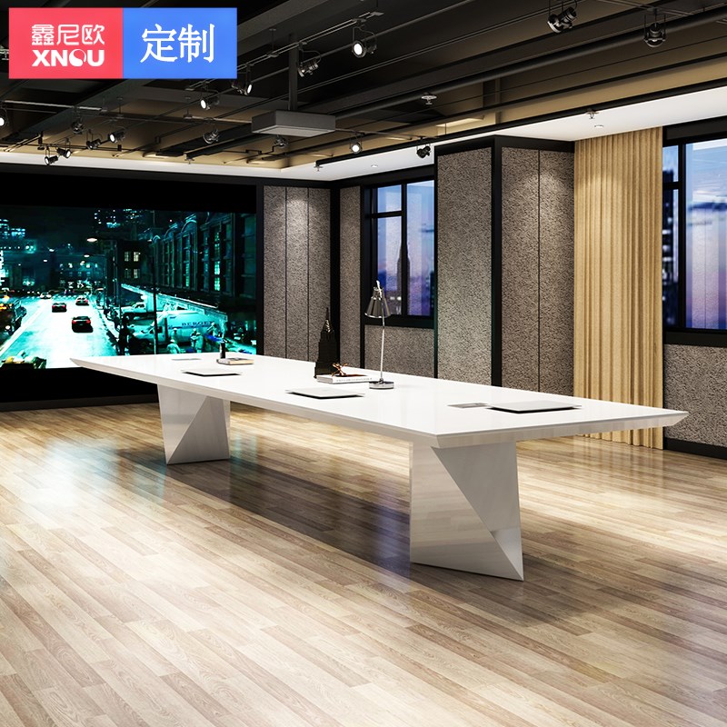 鑫尼欧异形白色烤漆会议桌简约现代大型开会桌长桌创意时尚洽谈桌在类目 商业/办公家具, 办公家具, 办公桌, 会议桌中 - 来自Buy2taobao.com提供专业的淘宝代购服务